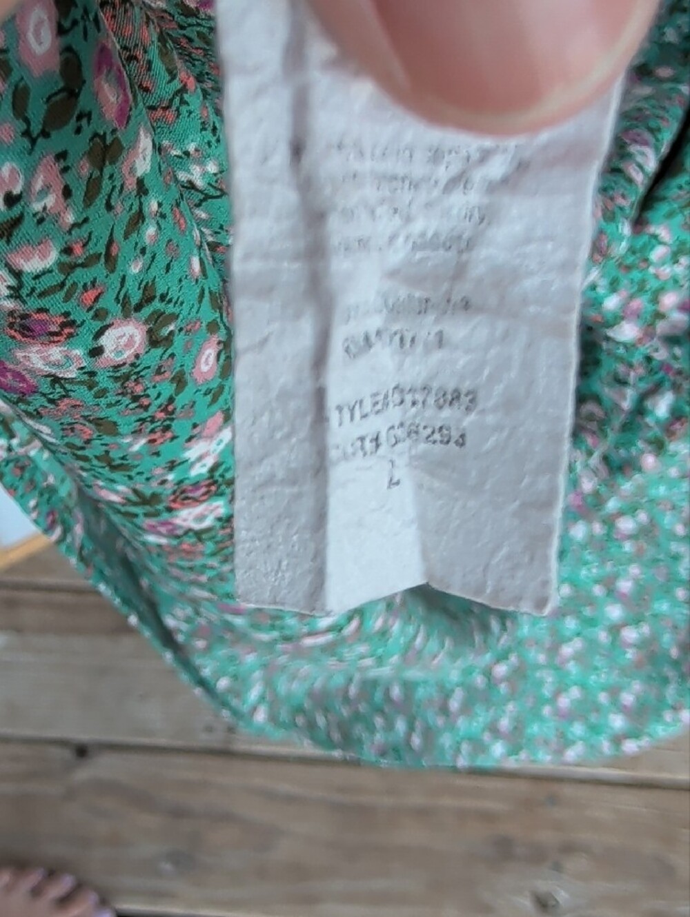 Kaileigh Green Floral Smocked Maxi Dress with Flutter Sleeves - Picture 5 of 5